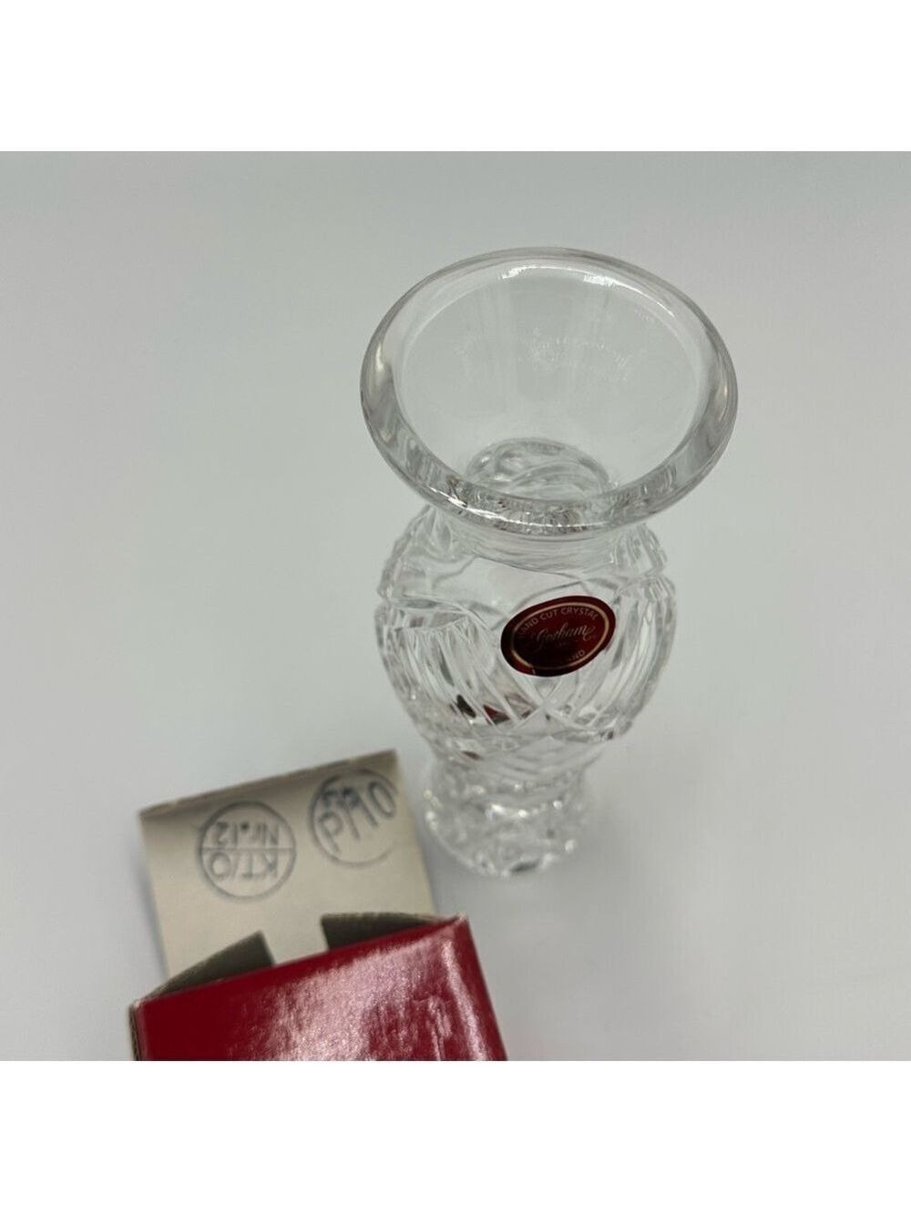 Gorham Crystal 6 1/4” Bud Vase Montage Collection 2003 Made in Poland with Box - Picture 12 of 16
